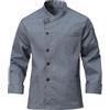 CoXuantion Uomo Cuoco a Maniche Lunghe Giacca Unisex Giacca Cuoco Professionale Chef Uniforme con I Bottoni per Panetteria Ristorante Lavoro 3XL,Grigio