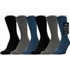 PS PROUTHS 12 paia, calzini uomo cotone 95% sottili alti fino ai gemelli - calzini esecutivi da indossare, traspiranti e confortevoli - lavoro o vestito - calze lunghe in cotone., T-002, 40-46