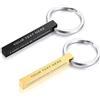 Vnox Personalizzati Coppia Personalizzata BFF Fratelli Sorelle Famiglia Portachiavi Partner 4 Lati Nome 3D Cuboide Verticale Bar Portachiavi Accessori per Bagagli/Borsa,Incisione Gratuita