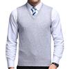 OlyljpinZ Classico Mens Scollo a V Lana Senza Maniche Maglione Gilet Business Maglieria Maglioni Gilet Slim Fit Maglione Canotte, Grigio chiaro, XL