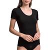 EGI Canotta Donna Spalla Stretta Cotone Filo di Scozia con Pizzo macramè, Top Intima Elegante Sottogiacca Made in Italy, Fresca Traspirante, Art. 123 (IT, Testo, XXL, Regular, Regular, Nero)