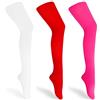 Merry Style Collant per Bambina e Ragazza in Microfibra 60 DEN WLSS001 (Bianco/Rosso/Rosa fluo, 140-146)