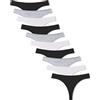 FINETOO - Set di 10 tanga da donna in cotone, biancheria intima sexy, lingerie sexy per donna, lingerie da donna, confezione multipla, S-XL