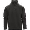 noTrash2003 Half Zip Sweatshirt - Felpa da lavoro compatibile con Payper Miami, per ufficio, lavoro e tempo libero, tessuto elasticizzato a costine su maniche e vita, 300g/mq, 70% cotone, dalla XS