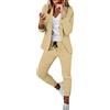 HEONSATI Completi Donna Eleganti Cerimonia Completo Da Lavoro Casual Eleganti Complete Ufficio Aperto Davanti Colletto Oversize Tuta Da Cerimonia Giacca E Pantaloni Tailleur Due Pezzi Business Per Sera Party