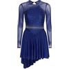 Moggemol Vestito Pattinaggio Artistico con Strass Donna Maniche Lunghe Tuta Competizioni Liriche Abbigliamento Danza