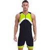 Loodgao Uomo Senza Maniche Intero Rash Guard Costume da Bagno Protezione Solare Body da Surf Ciclismo Canottaggio Wrestling Singlets Verde Fluorescente 4XL