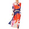L-Peach Donna Kaftan Copricostumi Parei Bikini Cover Up Beachwear Abito Lungo da Spiaggia