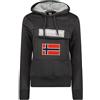 Geographical Norway Gadrien Lady - Felpa Donna Zip Hoodie Tasche - Pile Donna Maglione Manica Lunga Giacca Cappuccio - Abito Ideale Primavera Estate Autunno Inverno Stagione (Grigio Scuro M)