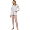 SNELLY Pigiama Donna Primavera Estate 100% Cotone Pigiami 2 Pezzi con Bottoni Aperto o Chiuso Fantasia a Scelta Taglia 44 46 48 50 52 54 56 58 60 (Taglie Forti)