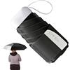 Generic Ombrello da viaggio compatto, pieghevole, protezione UV UPF50+, antivento ombrello tascabile per borsa, zaino estivo, spiaggia, scuola, shopping, pioggia, sole, portatile, leggero, da viaggio, Nero