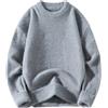 ERFMFKL Maglione da uomo in alpaca, a girocollo, tinta unita, a maniche lunghe, lavorato a maglia