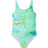 Ewbob Costume da bagno intero per ragazze, ad asciugatura rapida, costume da bagno da spiaggia per 5-18 anni, Verde chiaro., 13-14 Anni