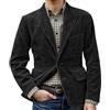 Generic Giacca in corduroy da uomo, blazer vintage, giacche con bottoni da uomo, cappotti, vestibilità slim, giacca da abito con un bottone, cardigan piccolo, giacche con colletto a bavero, blazer con