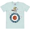 Logoshirt® Peanuts I Snoopy I Pilota I Target I Maglietta I T-Shirt Stampate I Donna e Uomo I Blu Chiaro I Design Originale su Licenza I Taglia M