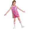 LOLANTA Vestito da Canotta Senza Maniche con Scollo a Barchetta Scintillante Hip Hop Dancewear
