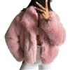 ZhuiKun Cappotto Donna in Pelliccia Sintetica Calda Morbida Legera Giacca Corto con risvolto Cardigan a Manica Lunga