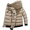 RUMAOZIA Giacca trapuntata da uomo, invernale, calda, in morbido piumino, giacca da sci, giacca outdoor, casual, a blocchi di colore, con cappuccio, imbottita, stile puffer, comoda, giacca per la