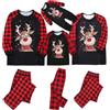 Kobilee Pigiama Natale Famiglia Elegante Maglietta a Maniche Lunghe e Pantaloni Invernale Natalizi Indumenti da Notte Abbinato Coppia Stampato Pigiama Natale Coordinati Due Pezzi per Mamma Papà Bambino