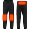 SYDUZAX Pantaloni Riscaldati Invernali Uomo Donna 2024 Nuovo Pantaloni Riscaldati Pile Stile Coppia con Ricarica USB 3 Zone Riscaldamento Pantaloni Antivento per Sci Escursionismo Ginocchiere Termostatiche