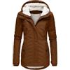 Generic Giacche invernali taglie forti per donna, parka con cappuccio e fodera in pile, caldi cappotti invernali casual per donna, capispalla lunghi e spessi