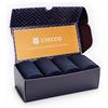 Ciocca Scatola Regalo 4 paia Calze Corte Filo di Scozia 100% Cotone - Made in Italy - Eleganti Resistenti e comode [BOX753/1_085_125_1]