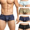 BEEMEN SEOBEAN Boxer da uomo - Low Rise Non-Stretch Mini Fit Trunks biancheria intima, confezione da 1, Confezione da 4, 4 colori, L