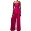 Minetom Jumpsuit da Donna Elegante Pizzo Tinta Unita Playsuit Tuta Cerimonia Cocktail Overall Monopezzi Tutine