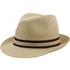 Carnavalife Cappello Paglia Uomo Donna Fedora Borsalino Trilby Berretto Panama Estate Spiaggia ala Corta Moda Unisex