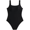 Dtone Costume da bagno intero per bambine da 8 a 14 anni, Nero 1, 8-9 Anni