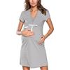 Italian Fashion Camicia da Notte Parto Ospedale | Vestaglia Donna Ospedale | Camicia da Notte Parto | Pigiama Premaman con Fiocco | Vestiti Premaman S-XXL