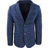 AK collezioni Giacca Piumino Uomo Casual Blu Scuro Giubbotto 100 Grammi Elegante Slim Fit