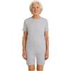 RUNQHUI Tuta Pigiama Sanitario Adulto Donna Uomo Tuta da Cura con Chiusura a Zip sul Retro per Persone Anziane Alzheimer, grigio, XL