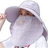 LWODANU Cappello da donna con visiera parasole staccabile cappello pieghevole a tesa larga protezione cappello, Grigio Chiaro 01, M