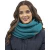 Vivisence Invernale Scaldacollo Classico da Donna in Filato Caldo Design con Toppa in Ecopelle Perfetto per Le Giornate Invernali E Le attività All'aperto