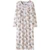 Keyocean Camicia da Notte da Donna in Cotone, a Maniche Lunghe, Biancheria da Notte