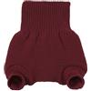 Disana Newborn - Pantaloni per pannolini di lana, 100% lana merino biologica GOTS, IVN Best | Newborn neonato neonato, unisex, prodotto in Germania, cassis, 74-80 cm