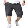 duhapy Pantaloncini lunghi da uomo, in denim, taglie forti, estivi, casual, da uomo, con tasche, taglie forti, pantaloni cargo, b, 6XL