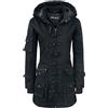 Gothicana by EMP Donna Parka nero con rivetti