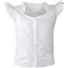 MS-Trachten Camicetta Dirndl per bambini con maniche ad ali in bianco, bianco, 164