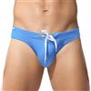 SEAUR Slip da bagno da uomo, sexy, a vita bassa, traspirante, ad asciugatura rapida, sottile, per sport acquatici, EU XS-L=Tag.No S-XL, Blu, S