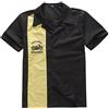 Candow Look Uomo Camicie Button Up ricamato Rockabilly Camicia XL Nero