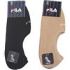 FILA 6 Paia salvapiede con cuscinetto in silicone, taglio basso antiscivolo, pedalini Unisex, Calzini Invisibili per Mocassini e sneakers. (IT, Numero 43-46, 3 NERO 3 BEIGE)