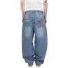 WAZHAKU Jeans da uomo, lunghi, oversize, streetwear, leggeri, per adolescenti, ragazzi, stile retrò, hipster, jeans per uomo, street, tempo libero, pantaloni cargo con tasche, R blu., XL
