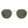 Ray-Ban RJ9565S Occhiali, Gold/Grey Green, 47 Unisex