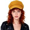 Idopy Cappelli da donna retrò con visiera Ivy Newsboy Paperboy Baker Boy Beanie Gatsby Cabbie Painter, Giallo, Taglia unica