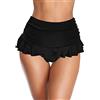 SHEKINI Donna Gonna da Nuoto Elegante Slim Gonna da Bagno Ruched Sportivo Costumi da Bagno Donna Costruito nel Bikini Pantaloni Gonna Corta Vestito da Spiaggia（XL，Nero）