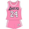 Acuryx Completini Basket da Bambino 2 Pezzi Canotte Jersey e Pantaloncini Coordinati Sportivi Basketball Ragazzo Rosa 24