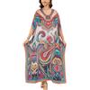 YouKD Abito caftano spazioso bohémien Beach Bikini Cover Ups Plus Size Robe per le donne Accappatoi Homewear, A Colore 17, Etichettalia unica