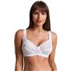 CHAAL Reggiseno da donna in pizzo con ferretto, coppa piena, reggiseno push-up in pizzo floreale, copertura completa, non imbottito, coppa morbida, con spalline regolabili, per un comfort quotidiano,